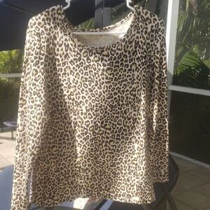 Leopard Print Top Long Sleeve